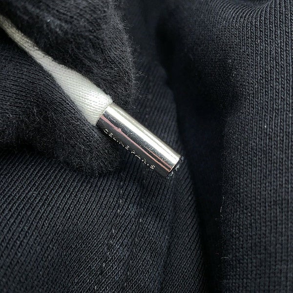 セリーヌ パーカー ルーズ フーディー コットン メンズサイズXS 2Y468670Q CELINE トップス 黒