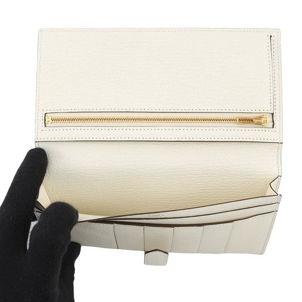 エルメス 長財布 ベアンスフレ ナタ/ゴールド金具 シェブルミゾル K刻印 HERMES 財布