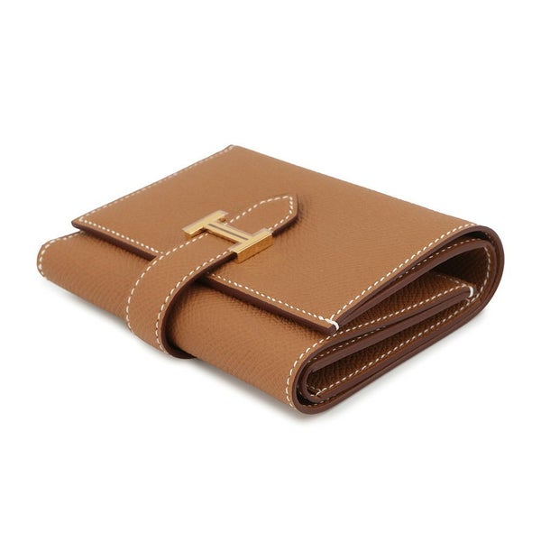 エルメス 三つ折り財布 ベアン コンビネ ゴールド/ゴールド金具 エプソン W刻印 HERMES 財布
