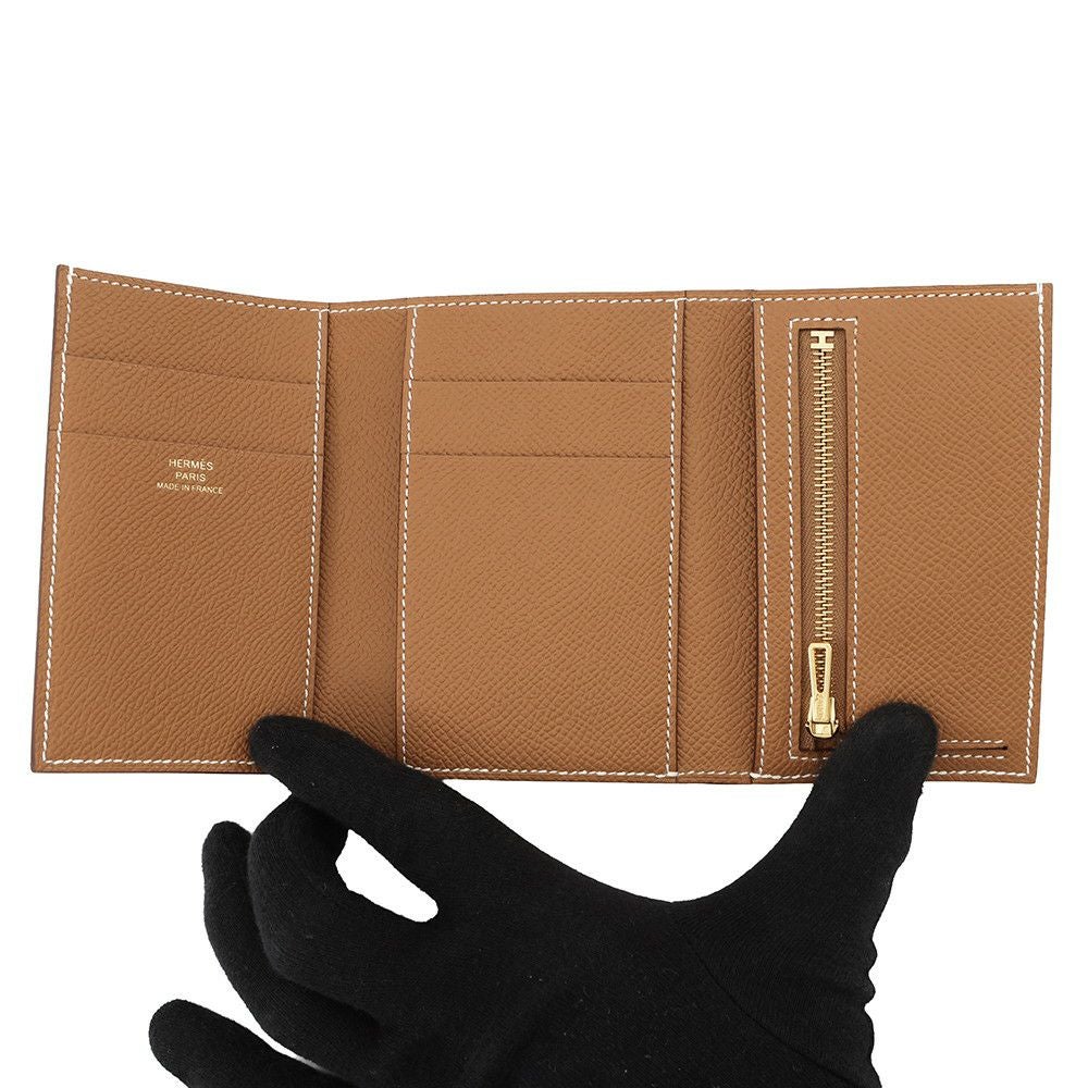 エルメス 3つ折り財布 ゴールド金具 エルメス 三つ折り財布 ベアン コンビネ ゴールド/ゴールド金具