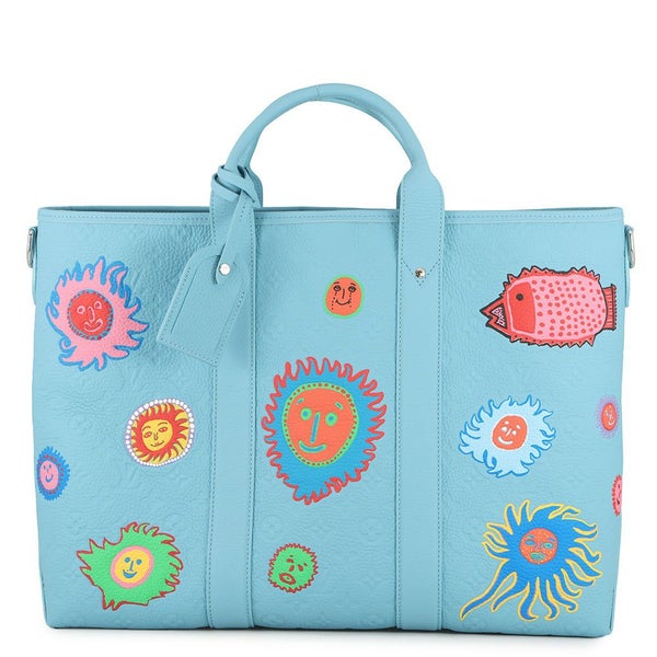 ルイヴィトン トートバッグ モノグラム・トリヨン LV x YK ウィークエンドトート M21717 草間彌生 コラボ ヴィトン バッグ