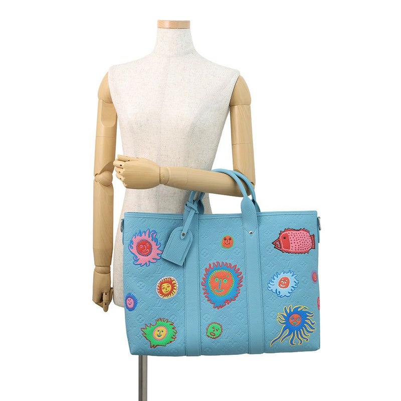 ルイヴィトン トートバッグ モノグラム・トリヨン LV x YK ウィークエンドトート M21717 草間彌生 コラボ ヴィトン バッグ