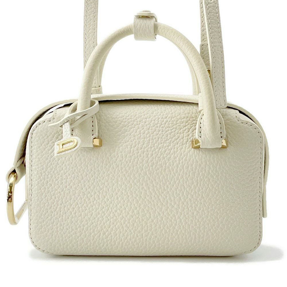 ◆SALE◆　■美品■　デルヴォー クールボックス ナノ 2WAY ハンド ショルダー バッグ レザー ホワイト 【244414】□ DELVAUX（デルヴォー） ショルダーバッグ Cool Box Nano クール