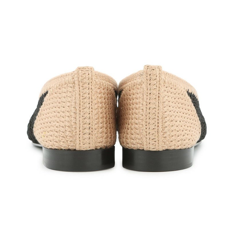 シャネル パンプス バレリーナ フラット ラフィア G38986 レディースサイズ36 G46352 CHANEL 2025春夏 黒