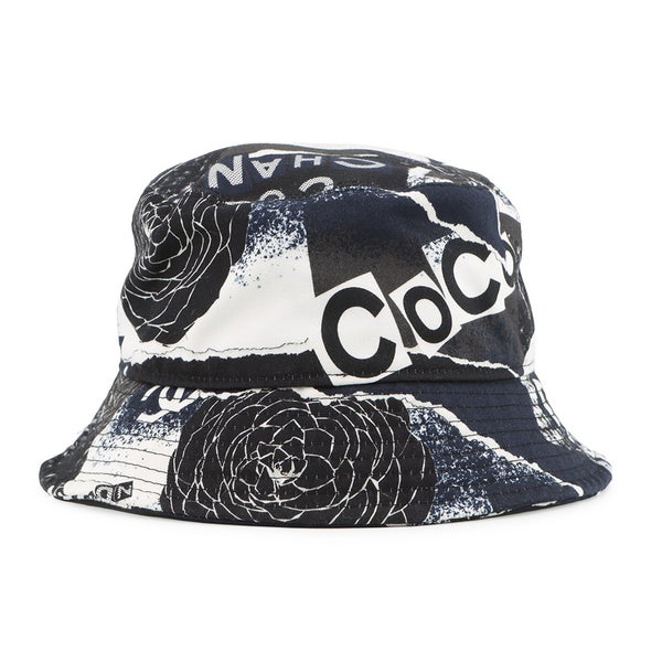 シャネル ハット カメリヤ ココマーク ロゴ コットン サイズM CHANEL 帽子 黒