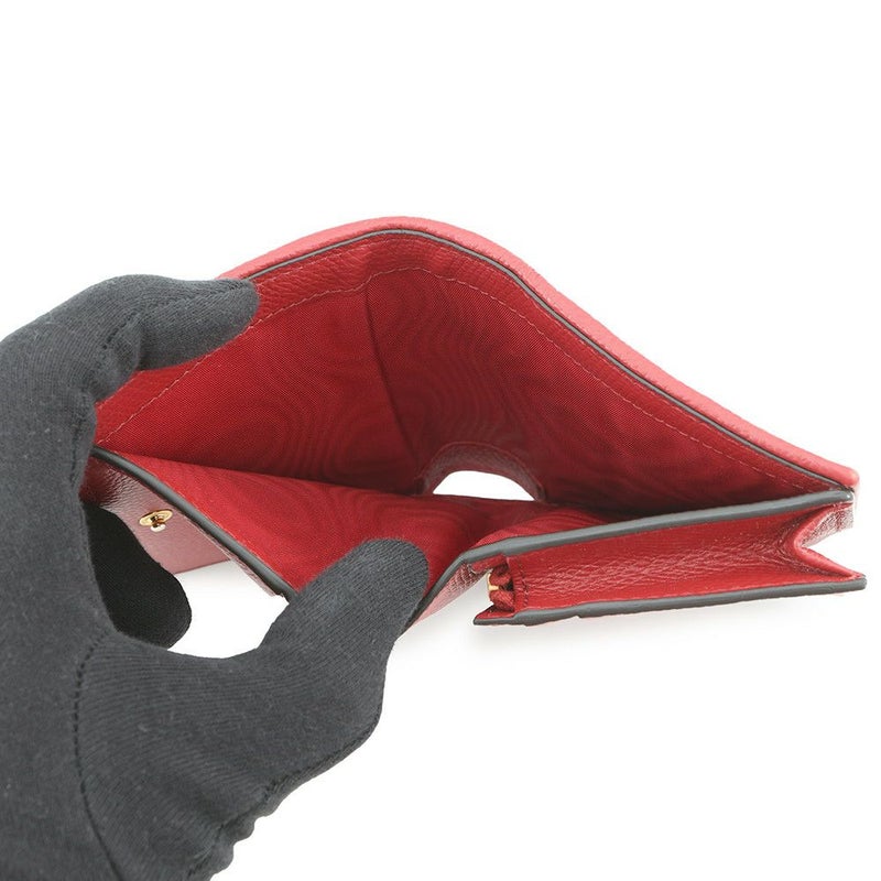 ヴァレンティノ・ガラヴァーニ 二つ折り財布 Vロゴ チェリー デニム コンパクトウォレット  7W2P0AJ3BRJ VALENTINO 財布