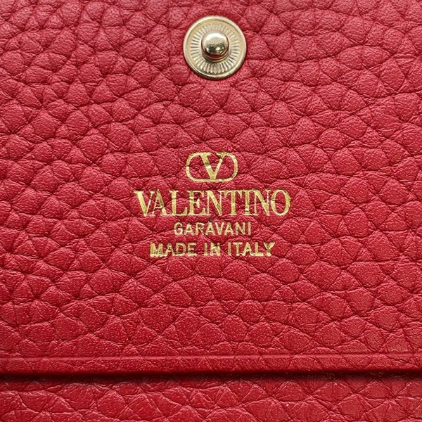 ヴァレンティノ・ガラヴァーニ 二つ折り財布 ロックスタッズ コンパクトウォレット レザー5W2P0P39VSH VALENTINO