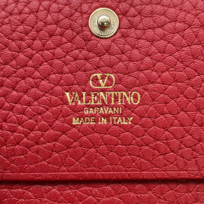 ヴァレンティノ・ガラヴァーニ 二つ折り財布 ロックスタッズ コンパクトウォレット レザー5W2P0P39VSH VALENTINO