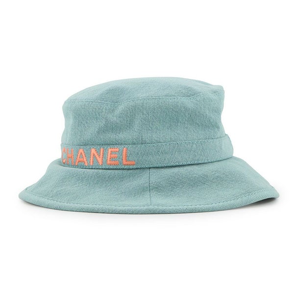 シャネル ハット ロゴ デニム サイズM CHANEL 帽子 バケットハット