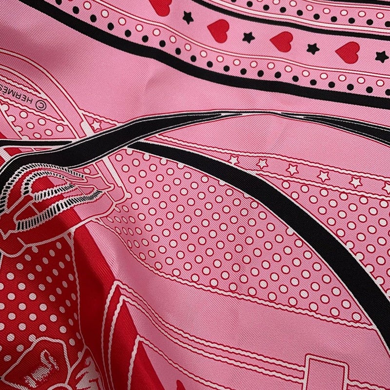 エルメス スカーフ カレ70 Grand Manege Bandana Love HERMES シルク 2019年春夏
