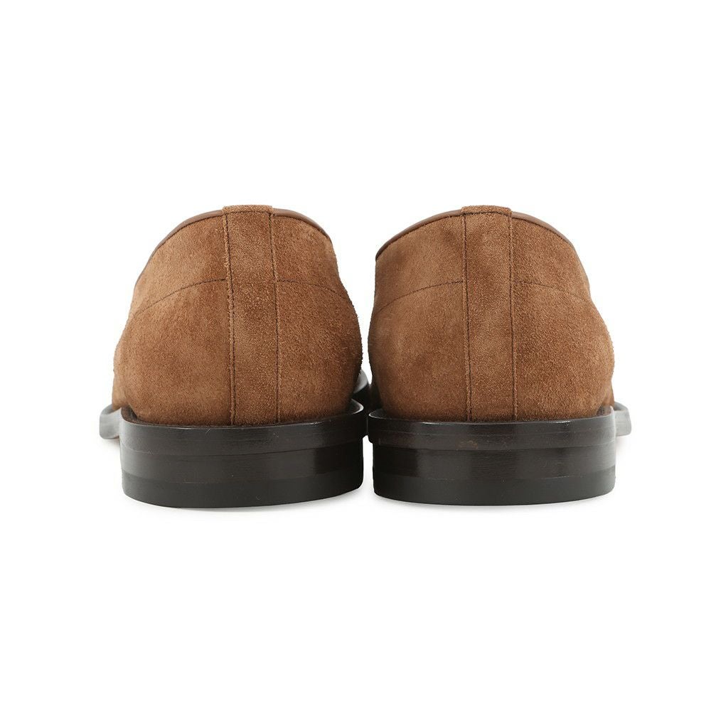 はな美品 FENDY ローファー　ダークブラウンスウェード21.5センチ フェンディ ローファー スエード メンズサイズ7 7D1671 FENDI 靴