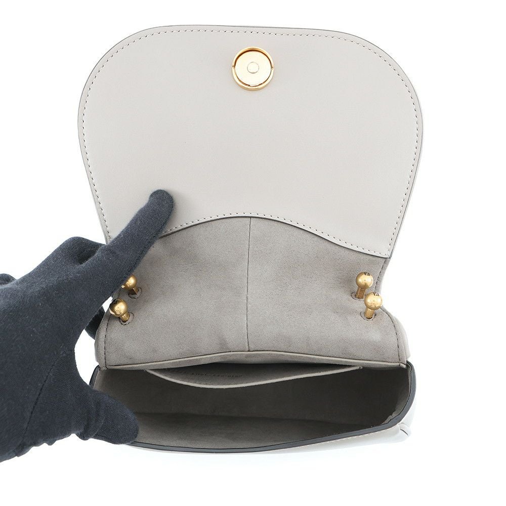 フェンディ 8BS082 カモン スモール レザー グレー ショルダーバッグ 斜め掛け ゴールド金具 FENDI（新品・未使用品） FENDI（フェンディ） ショルダーバッグ C MON SMALL カモン スモール