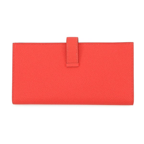 エルメス 長財布 ベアンスフレ オレンジフィールド/シルバー金具 エプソン W刻印 HERMES 財布