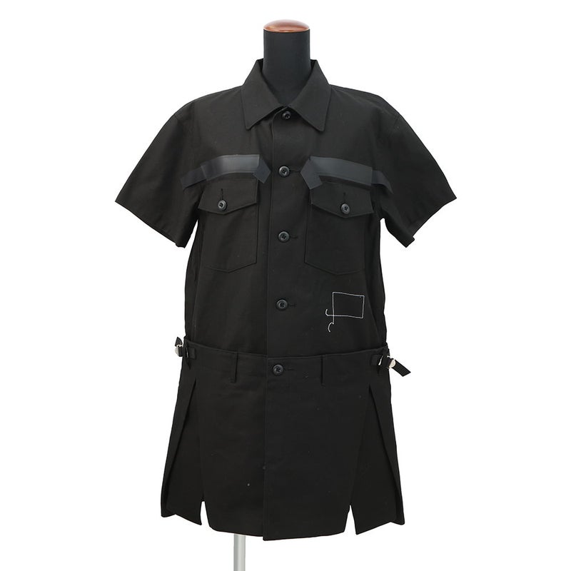 サカイ ワンピース sacai x WTAPS コットンバック サテンドレス レディースサイズ2 25-07771 sacai 黒