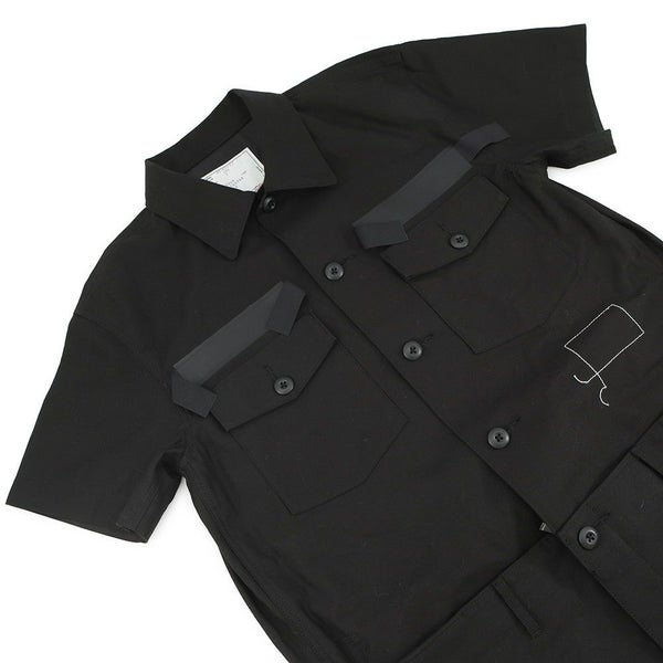 サカイ ワンピース sacai x WTAPS コットンバック サテンドレス レディースサイズ2 25-07771 sacai 黒