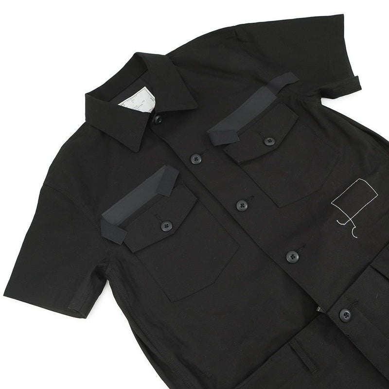 サカイ ワンピース sacai x WTAPS コットンバック サテンドレス レディースサイズ2 25-07771 sacai 黒