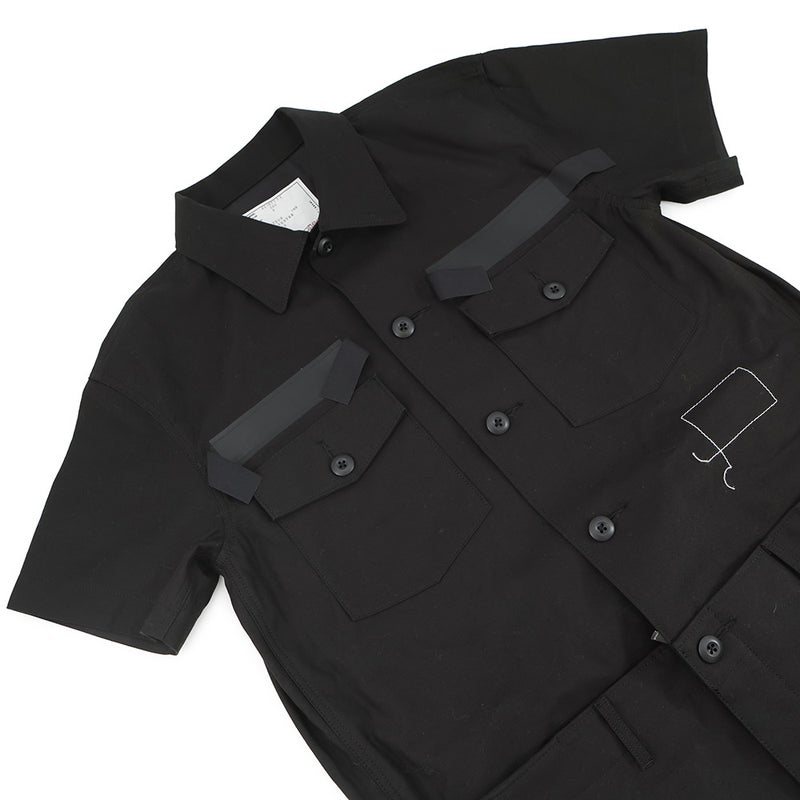 サカイ ワンピース sacai x WTAPS コットンバック サテンドレス レディースサイズ2 25-07771 sacai 黒