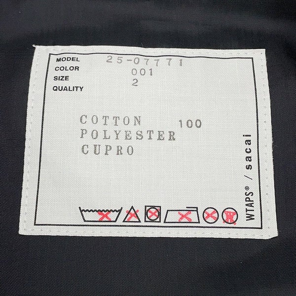 サカイ ワンピース sacai x WTAPS コットンバック サテンドレス レディースサイズ2 25-07771 sacai 黒