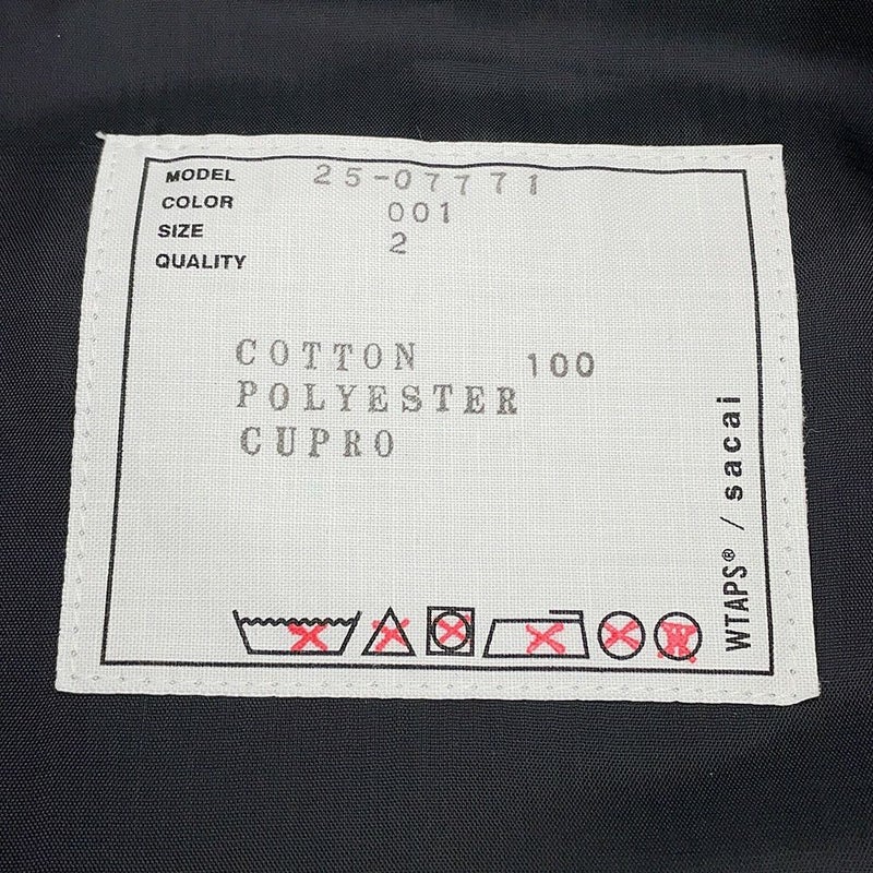 サカイ ワンピース sacai x WTAPS コットンバック サテンドレス レディースサイズ2 25-07771 sacai 黒