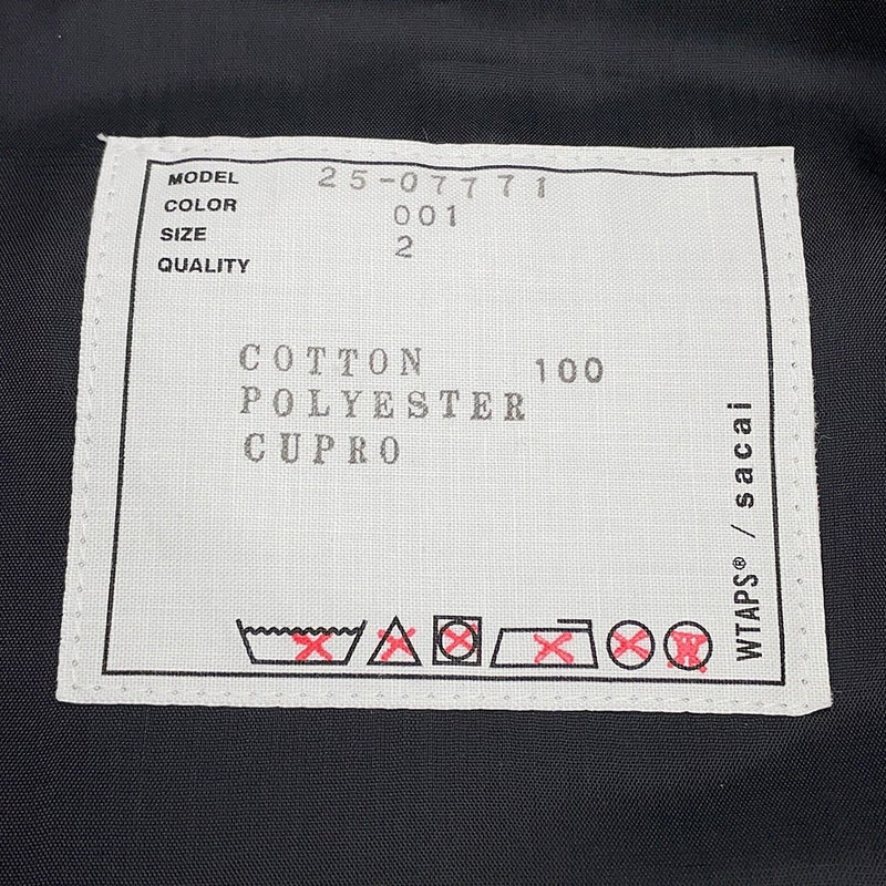 サカイ ワンピース sacai x WTAPS コットンバック サテンドレス レディースサイズ2 25-07771 sacai 黒