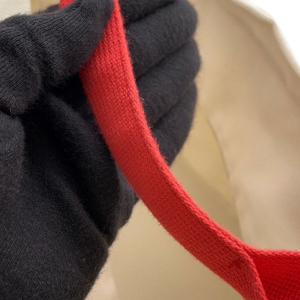 エルメス マザーズバッグ アダダ キャンバス 馬モチーフ HERMES トートバッグ ポーチ付き 白