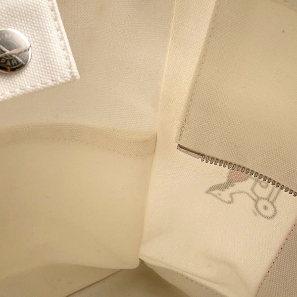 エルメス マザーズバッグ アダダ キャンバス 馬モチーフ HERMES トートバッグ ポーチ付き 白