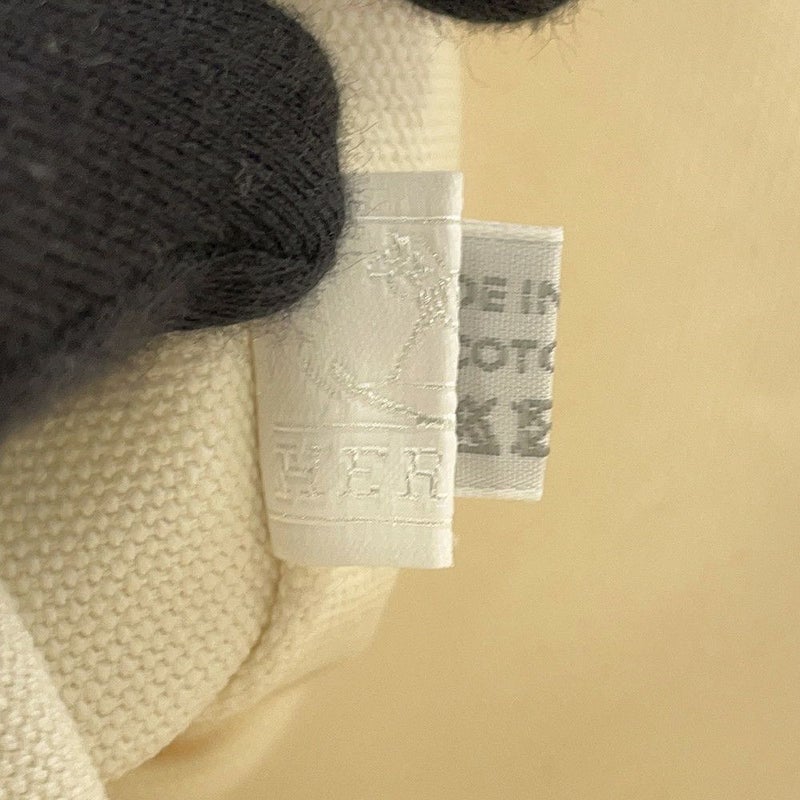 エルメス マザーズバッグ アダダ キャンバス 馬モチーフ HERMES トートバッグ ポーチ付き 白