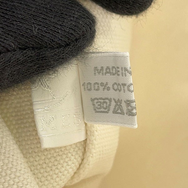 エルメス マザーズバッグ アダダ キャンバス 馬モチーフ HERMES トートバッグ ポーチ付き 白