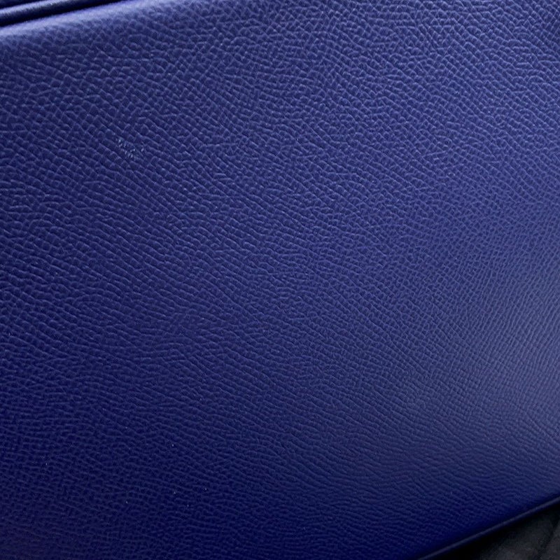 エルメス ハンドバッグ ピコタンロックMM トレサージュ ブルーアンクル/ブリック/ブラック/シルバー金具 エプソン D刻印