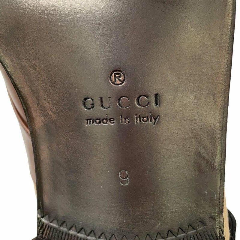 グッチ ブーツ ジャンボGG レースアップ アンクルブーツ キャンバス/レザー メンズサイズ9 680813 GUCCI 靴