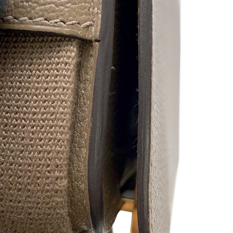 エルメス ショルダーバッグ ゲタ エトゥープ/ゴールド金具 シェブルミゾル B刻印 HERMES バッグ