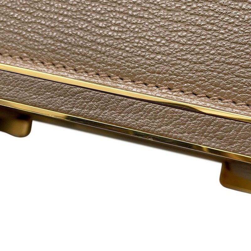 エルメス ショルダーバッグ ゲタ エトゥープ/ゴールド金具 シェブルミゾル B刻印 HERMES バッグ