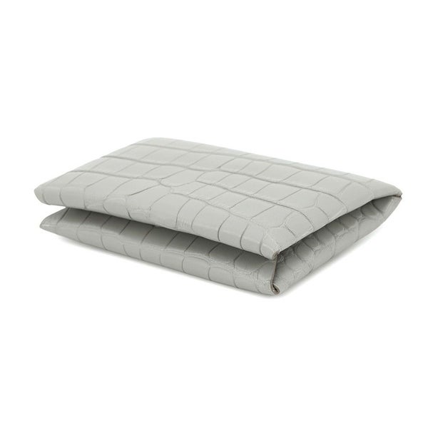 エルメス カードケース カルヴィ パールグレー アリゲーターマット B刻印 HERMES 名刺入れ