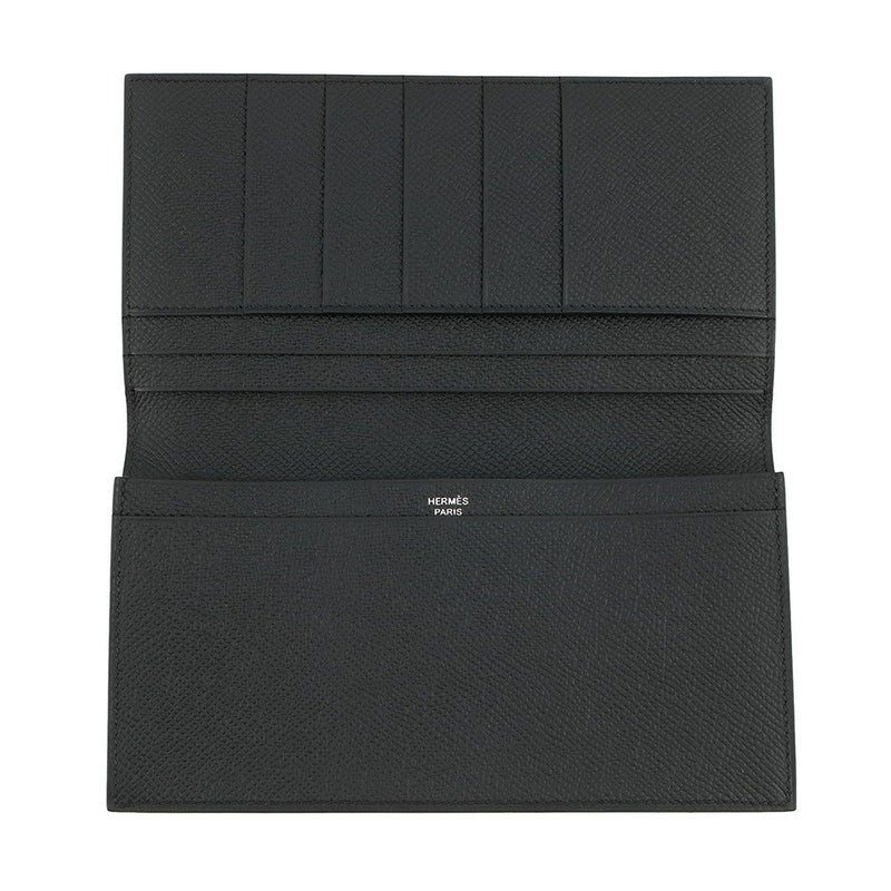 エルメス 長財布 MC2 フレミング ブラック エプソン W刻印 HERMES 財布 メンズ 黒