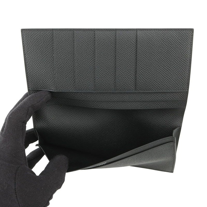 エルメス 長財布 MC2 フレミング ブラック エプソン W刻印 HERMES 財布 メンズ 黒