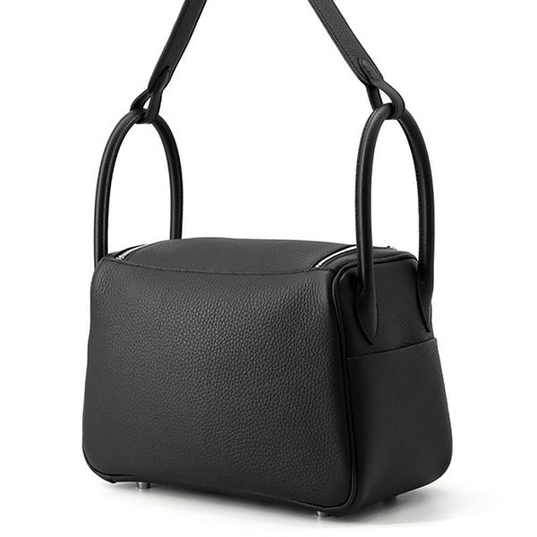 エルメス ハンドバッグ リンディ26  ブラック/シルバー金具 トリヨンクレマンス K刻印 2wayショルダー 黒