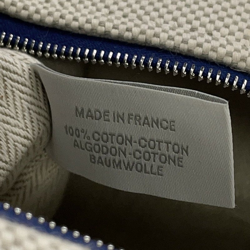 エルメス ポーチ ブリッド・ア・ブラックGM カブリオル グリスペール/シルバー金具 キャンバス HERMES