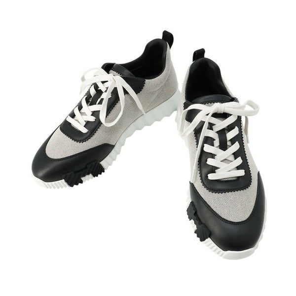 エルメス スニーカー バウンシング トワルアッシュ カーフレザー メンズ42 HERMES  靴