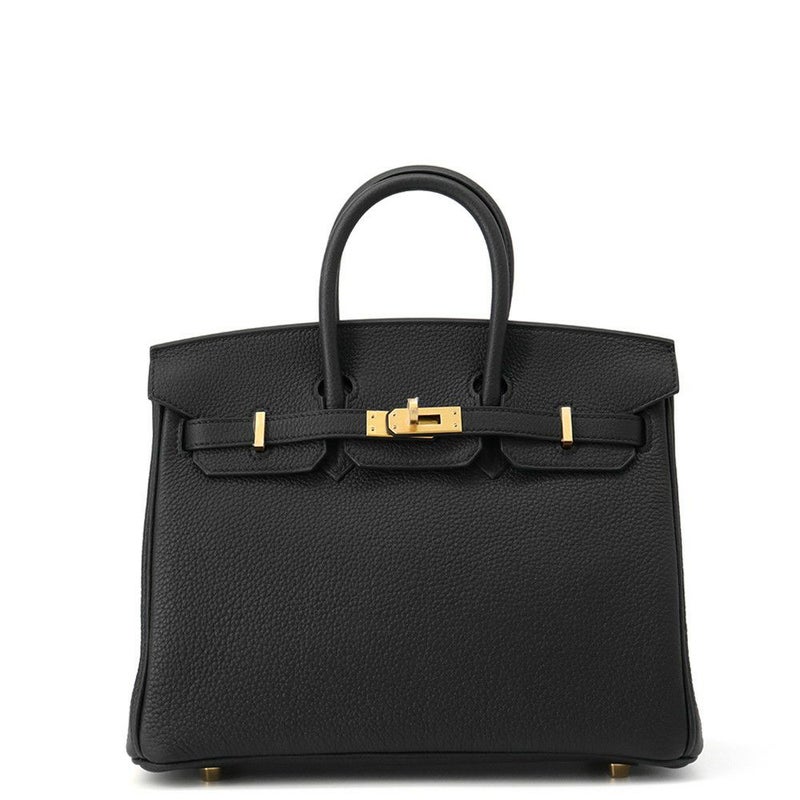 エルメス バーキン25 ブラック/マットゴールド金具 トゴ K刻印 HERMES Birkin ハンドバッグ 黒