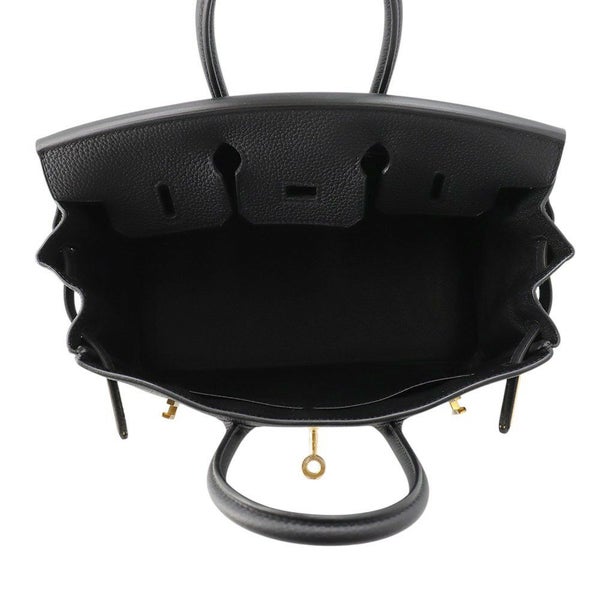 エルメス バーキン25 ブラック/マットゴールド金具 トゴ K刻印 HERMES Birkin ハンドバッグ 黒