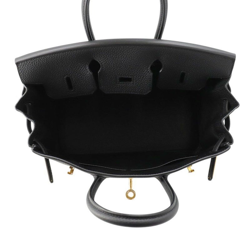 エルメス バーキン25 ブラック/マットゴールド金具 トゴ K刻印 HERMES Birkin ハンドバッグ 黒