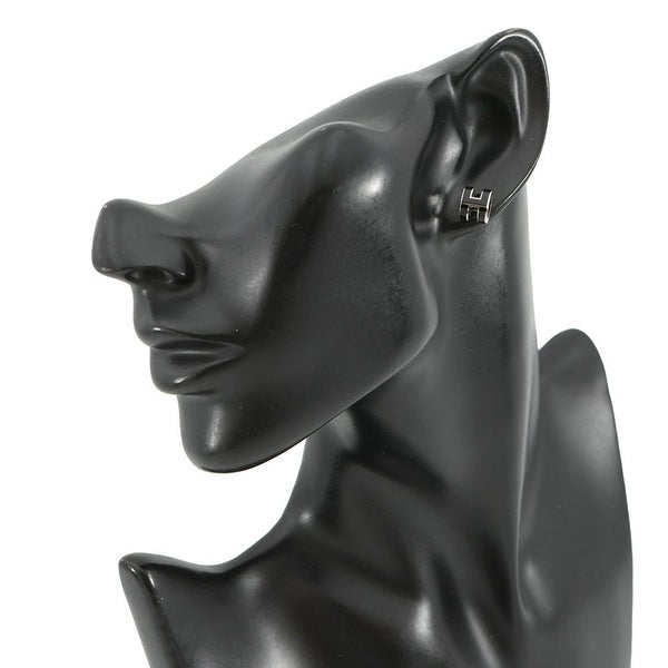 エルメス ピアス ミニ・ポップアッシュ ブラック/シルバー金具 Hモチーフ HERMES Pop H ポップH 黒