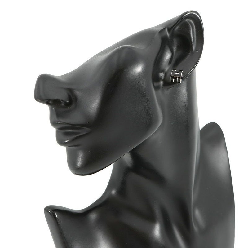 エルメス ピアス ミニ・ポップアッシュ ブラック/シルバー金具 Hモチーフ HERMES Pop H ポップH 黒