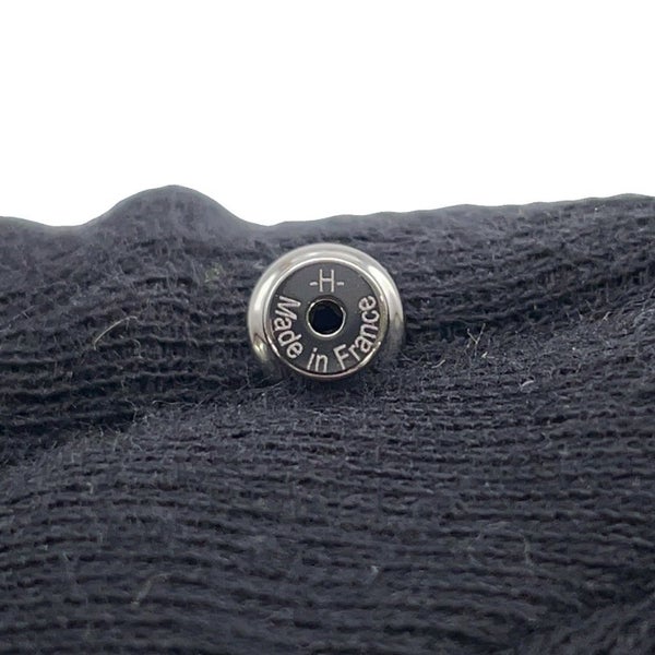 エルメス ピアス ミニ・ポップアッシュ ブラック/シルバー金具 Hモチーフ HERMES Pop H ポップH 黒