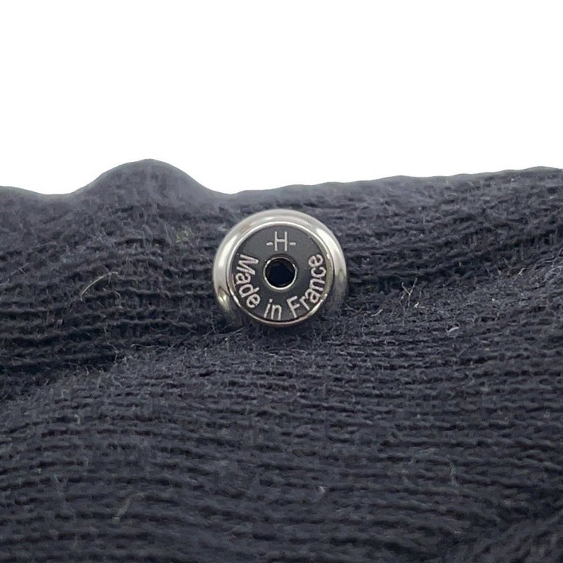 エルメス ピアス ミニ・ポップアッシュ ブラック/シルバー金具 Hモチーフ HERMES Pop H ポップH 黒