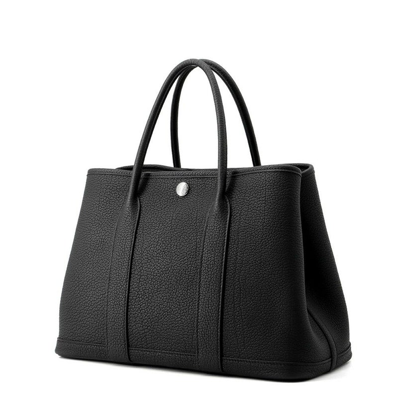 エルメス トートバッグ ガーデンパーティTPM ブラック/シルバー金具 ネゴンダ K刻印 黒
