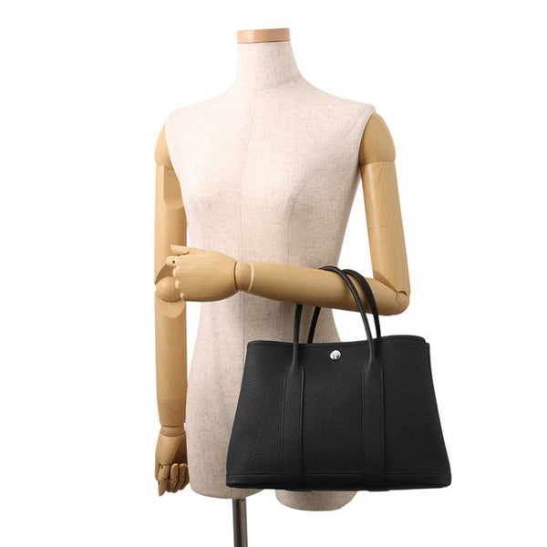 エルメス トートバッグ ガーデンパーティTPM ブラック/シルバー金具 ネゴンダ K刻印 黒