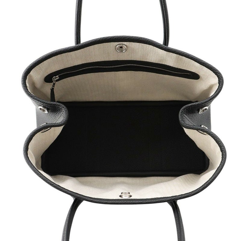 エルメス トートバッグ ガーデンパーティTPM ブラック/シルバー金具 ネゴンダ K刻印 黒