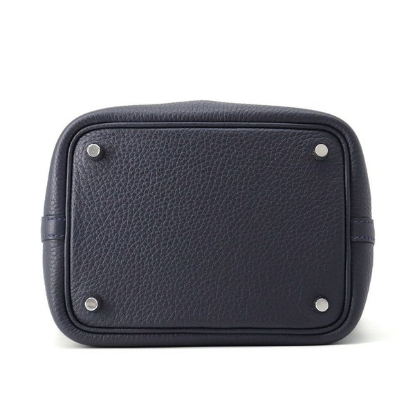 エルメス ハンドバッグ ピコタンロックPM ブルーニュイ/シルバー金具 トリヨンクレマンス K刻印