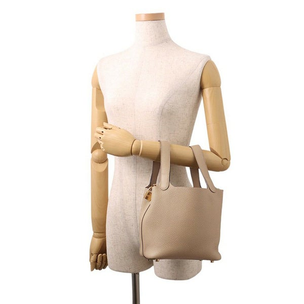 エルメス ハンドバッグ ピコタンロックPM ベージュマルファ/ゴールド金具 トリヨンクレマンス W刻印